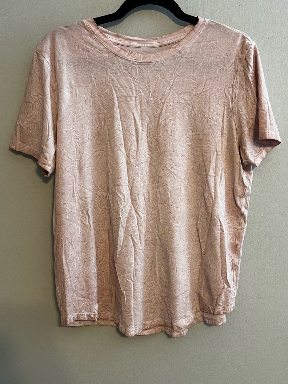 lululemon athletica Short Sleeve Tee - Light Pink Leaf Camo Print - Large